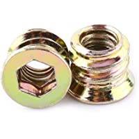 20 piezas tuercas hexagonales de aleación de zinc M6-M8-M10 - tuercas hexagonales- insertos de madera surtidos.